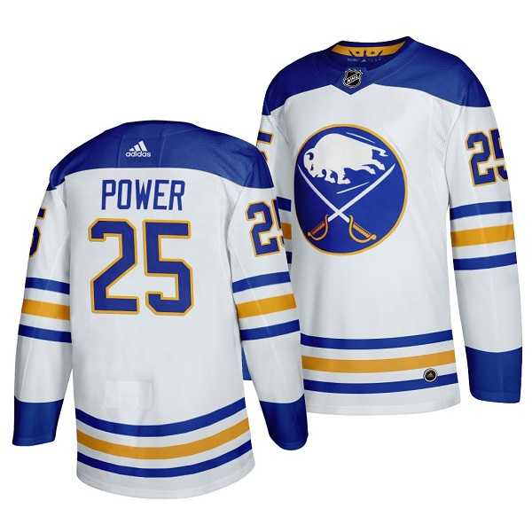Men%27s Buffalo Sabres #25 Owen Power White Stitched Jersey Dzhi